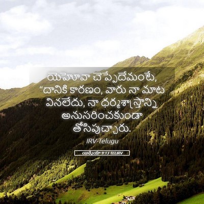 Picture 05 - యిర్మీయా 9:13 TELIRV - యెహోవా - Bible Verse Picture