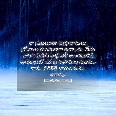 Picture 05 - యిర్మీయా 9:2 TELIRV - నా ప్రజలంతా - Bible Verse Picture