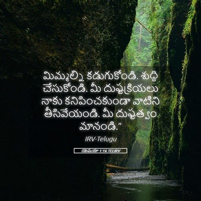 Picture 05 - యెషయా 1:16 TELIRV - మిమ్మల్ని - Bible Verse Picture