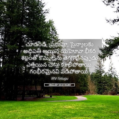 Picture 05 - యెషయా 10:33 TELIRV - చూడండి, ప్రభువూ, - Bible Verse Picture