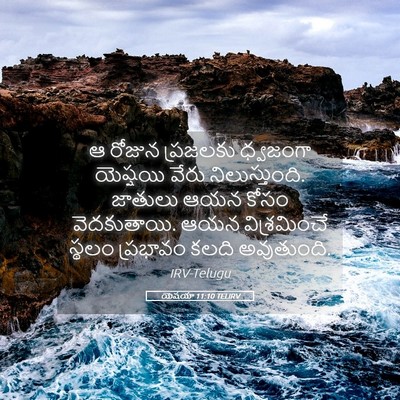 Picture 05 - యెషయా 11:10 TELIRV - ఆ రోజున ప్రజలకు - Bible Verse Picture