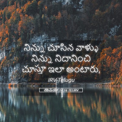 Picture 05 - యెషయా 14:16 TELIRV - నిన్ను చూసిన - Bible Verse Picture