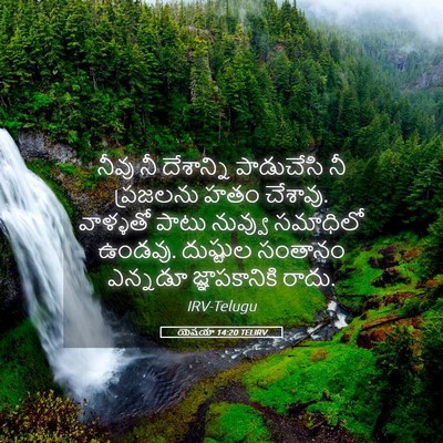 Picture 05 - యెషయా 14:20 TELIRV - నీవు నీ దేశాన్ని - Bible Verse Picture