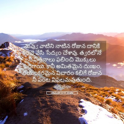 Picture 05 - యెషయా 17:11 TELIRV - నువ్వు వాటిని - Bible Verse Picture