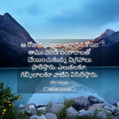 Picture 05 - యెషయా 2:20 TELIRV - ఆ రోజున ప్రజలు - Bible Verse Picture
