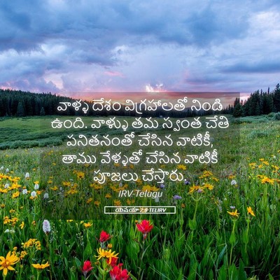 Picture 05 - యెషయా 2:8 TELIRV - వాళ్ళ దేశం - Bible Verse Picture