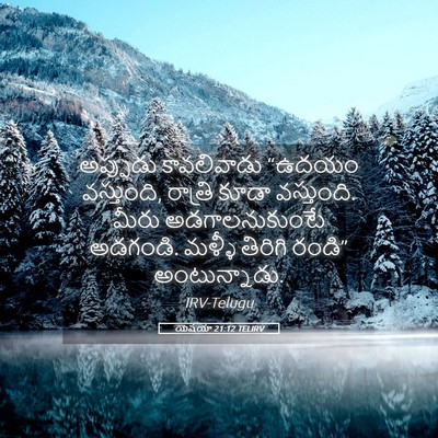 Picture 05 - యెషయా 21:12 TELIRV - అప్పుడు కావలివాడు - Bible Verse Picture