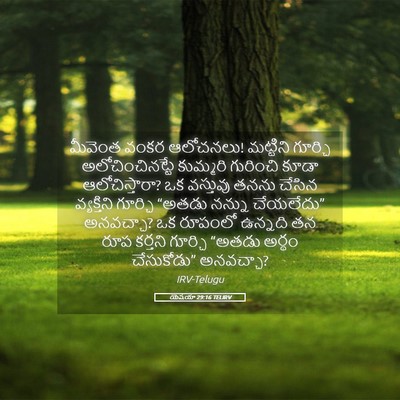 Picture 05 - యెషయా 29:16 TELIRV - మీవెంత వంకర - Bible Verse Picture