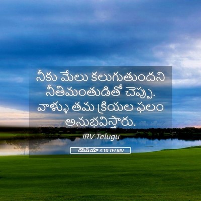 Picture 05 - యెషయా 3:10 TELIRV - నీకు మేలు - Bible Verse Picture