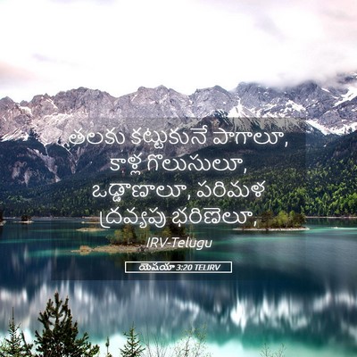 Picture 05 - యెషయా 3:20 TELIRV - తలకు కట్టుకునే - Bible Verse Picture