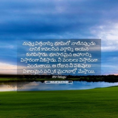 Picture 05 - యెషయా 30:23 TELIRV - నువ్వు - Bible Verse Picture