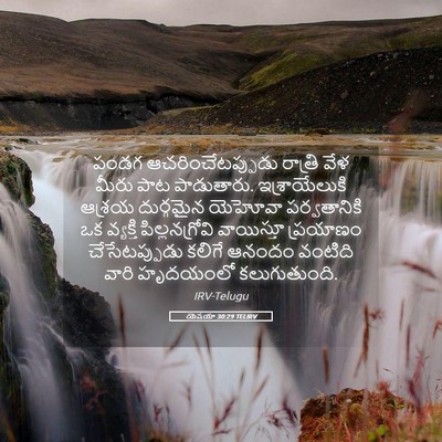 Picture 05 - యెషయా 30:29 TELIRV - పండగ - Bible Verse Picture