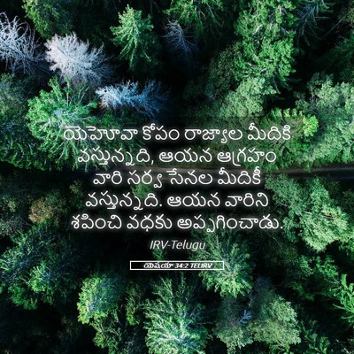 Picture 05 - యెషయా 34:2 TELIRV - యెహోవా కోపం - Bible Verse Picture