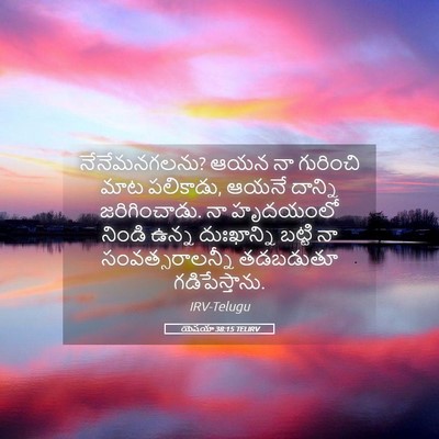 Picture 05 - యెషయా 38:15 TELIRV - నేనేమనగలను? ఆయన నా - Bible Verse Picture