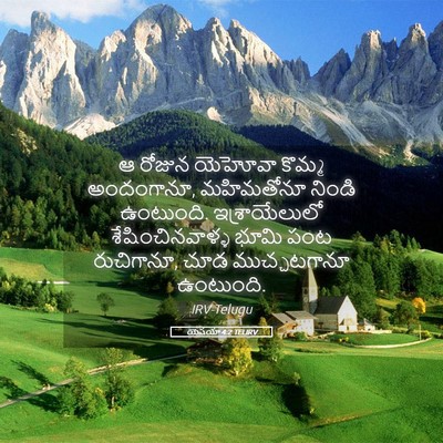 Picture 05 - యెషయా 4:2 TELIRV - ఆ రోజున యెహోవా - Bible Verse Picture