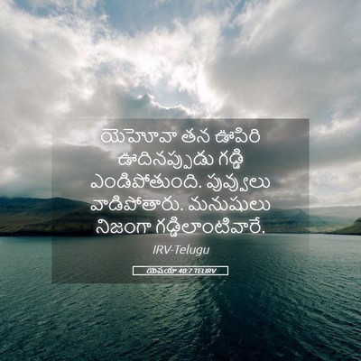 Picture 05 - యెషయా 40:7 TELIRV - యెహోవా తన ఊపిరి - Bible Verse Picture