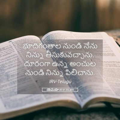 Picture 05 - యెషయా 41:9 TELIRV - భూదిగంతాల నుండి - Bible Verse Picture