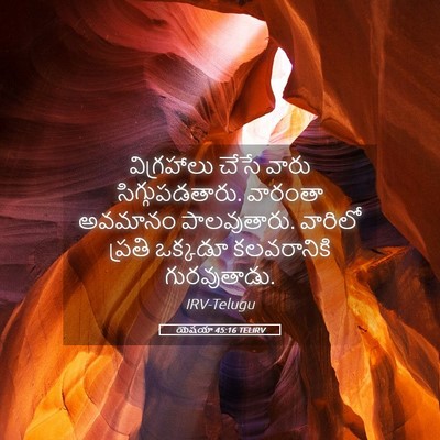 Picture 05 - యెషయా 45:16 TELIRV - విగ్రహాలు చేసే - Bible Verse Picture
