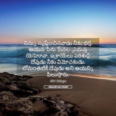 Picture 05 - యెషయా 54:5 TELIRV - నిన్ను - Bible Verse Picture