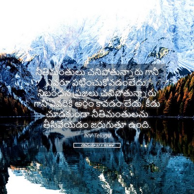 Picture 05 - యెషయా 57:1 TELIRV - నీతిమంతులు - Bible Verse Picture