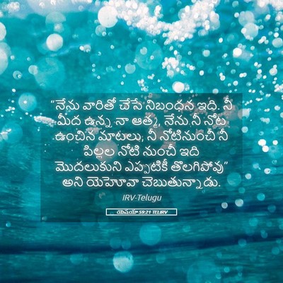 Picture 05 - యెషయా 59:21 TELIRV - “నేను వారితో చేసే - Bible Verse Picture
