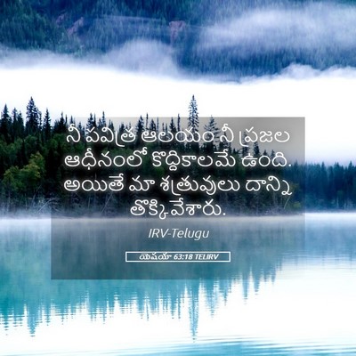 Picture 05 - యెషయా 63:18 TELIRV - నీ పవిత్ర ఆలయం నీ - Bible Verse Picture