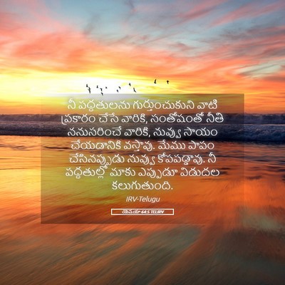 Picture 05 - యెషయా 64:5 TELIRV - నీ పద్ధతులను - Bible Verse Picture