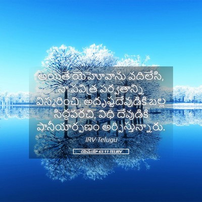 Picture 05 - యెషయా 65:11 TELIRV - అయితే యెహోవాను - Bible Verse Picture