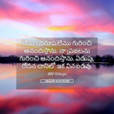 Picture 05 - యెషయా 65:19 TELIRV - నేను యెరూషలేము - Bible Verse Picture