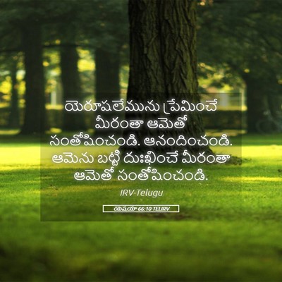 Picture 05 - యెషయా 66:10 TELIRV - యెరూషలేమును - Bible Verse Picture
