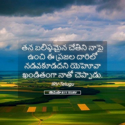 Picture 05 - యెషయా 8:11 TELIRV - తన బలిష్ఠమైన - Bible Verse Picture