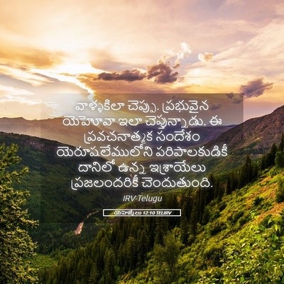Picture 05 - యెహెజ్కేలు 12:10 TELIRV - వాళ్ళకిలా చెప్పు. - Bible Verse Picture