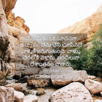 Picture 05 - యెహెజ్కేలు 12:11 TELIRV - నేను మీకు ఒక - Bible Verse Picture