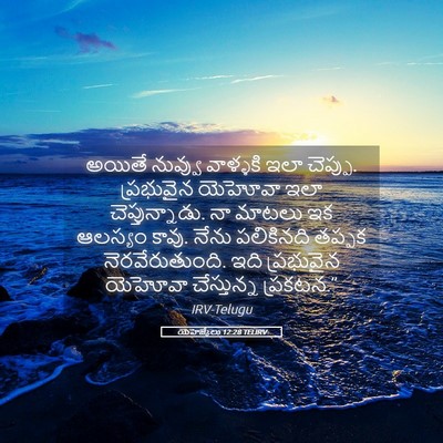 Picture 05 - యెహెజ్కేలు 12:28 TELIRV - అయితే నువ్వు - Bible Verse Picture