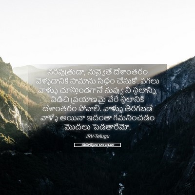 Picture 05 - యెహెజ్కేలు 12:3 TELIRV - నరపుత్రుడా, - Bible Verse Picture