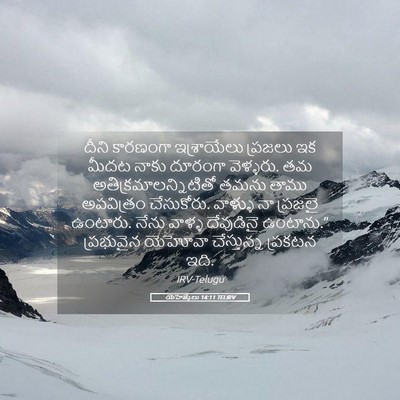 Picture 05 - యెహెజ్కేలు 14:11 TELIRV - దీని కారణంగా - Bible Verse Picture