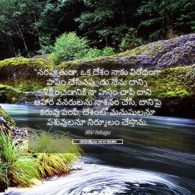 Picture 05 - యెహెజ్కేలు 14:13 TELIRV - “నరపుత్రుడా, ఒక - Bible Verse Picture