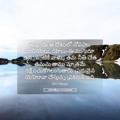 Picture 05 - యెహెజ్కేలు 14:14 TELIRV - అప్పుడు ఆ దేశంలో - Bible Verse Picture