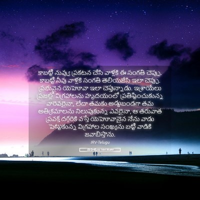 Picture 05 - యెహెజ్కేలు 14:4 TELIRV - కాబట్టి నువ్వు - Bible Verse Picture