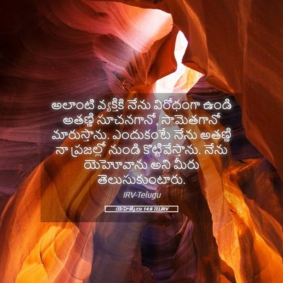Picture 05 - యెహెజ్కేలు 14:8 TELIRV - అలాంటి వ్యక్తికి - Bible Verse Picture