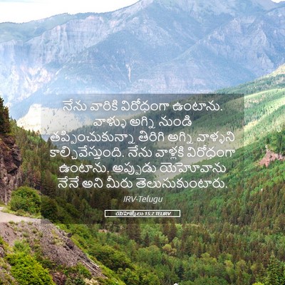 Picture 05 - యెహెజ్కేలు 15:7 TELIRV - నేను వారికి - Bible Verse Picture