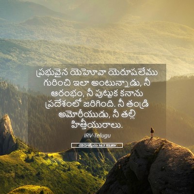 Picture 05 - యెహెజ్కేలు 16:3 TELIRV - ప్రభువైన యెహోవా - Bible Verse Picture