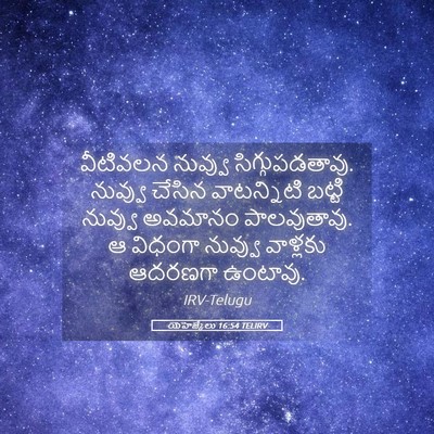 Picture 05 - యెహెజ్కేలు 16:54 TELIRV - వీటివలన నువ్వు - Bible Verse Picture