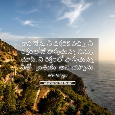 Picture 05 - యెహెజ్కేలు 16:6 TELIRV - కాని నేను నీ - Bible Verse Picture