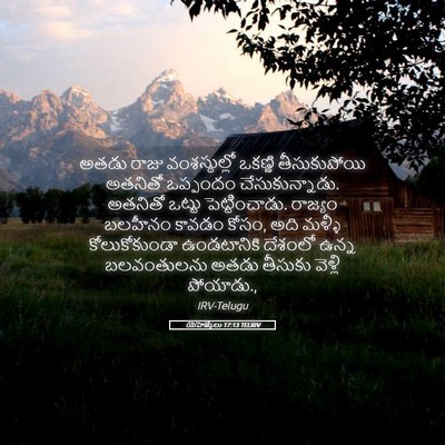Picture 05 - యెహెజ్కేలు 17:13 TELIRV - అతడు రాజు - Bible Verse Picture