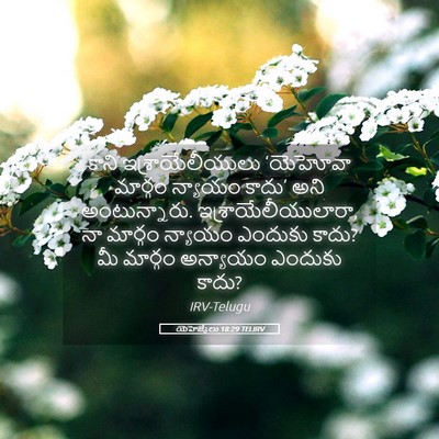 Picture 05 - యెహెజ్కేలు 18:29 TELIRV - కాని - Bible Verse Picture