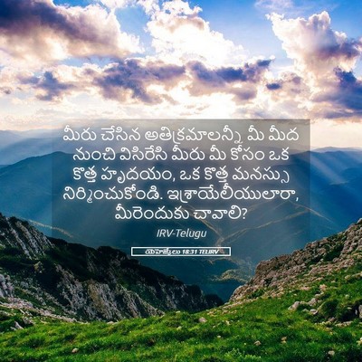 Picture 05 - యెహెజ్కేలు 18:31 TELIRV - మీరు చేసిన - Bible Verse Picture