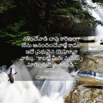 Picture 05 - యెహెజ్కేలు 18:32 TELIRV - నశించేవాడి చావు - Bible Verse Picture