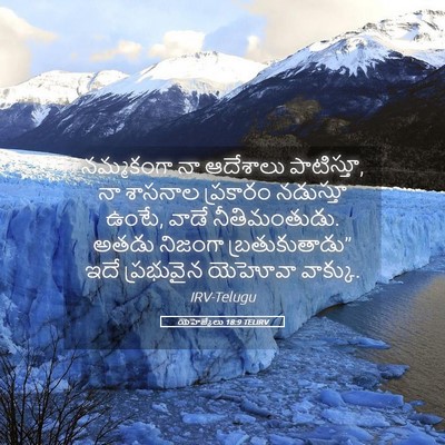 Picture 05 - యెహెజ్కేలు 18:9 TELIRV - నమ్మకంగా నా - Bible Verse Picture