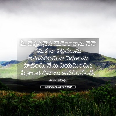 Picture 05 - యెహెజ్కేలు 20:19 TELIRV - మీ దేవుడనైన - Bible Verse Picture